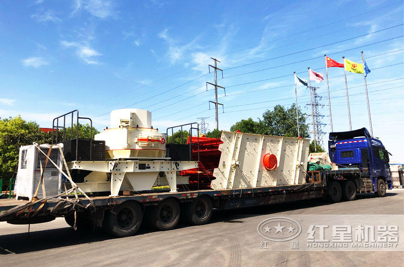 專車運輸，提供全套大理石廢料制砂機設備