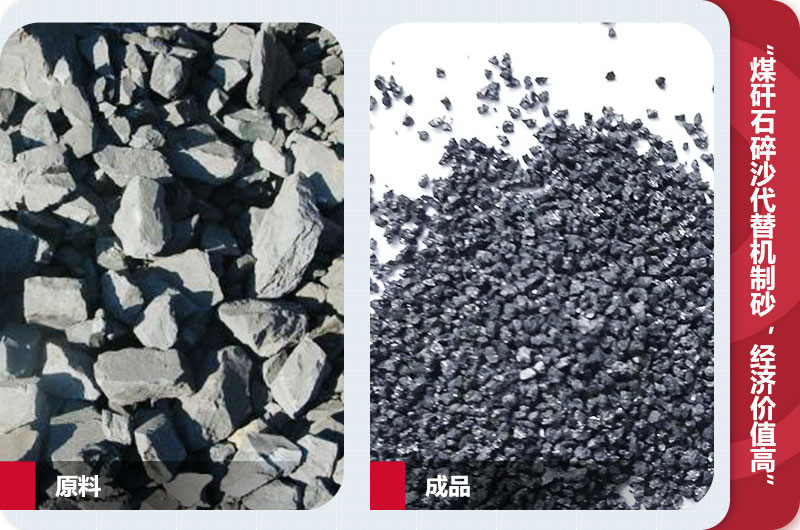 煤矸石碎沙，級(jí)配合理，代替機(jī)制砂