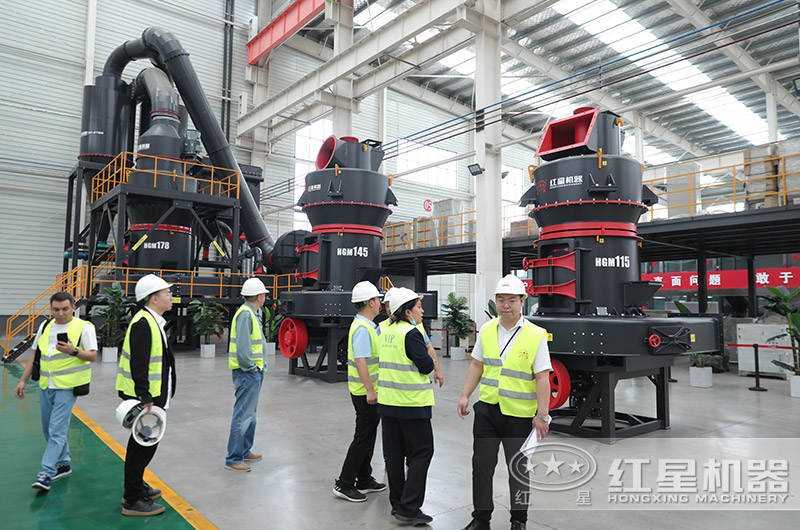 客戶來(lái)廠考察磨粉機(jī)設(shè)備